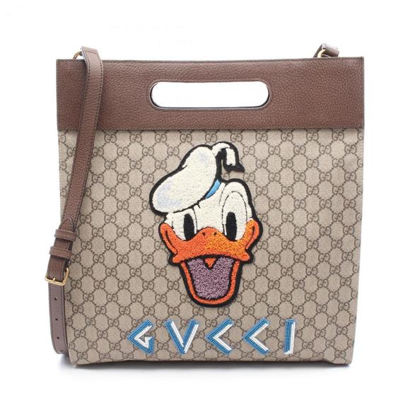 Gucci x Disney GG Supreme Neo Vintage Tote Bag, PVC-Coated Canvas and Leather... - Picture 1 of 6